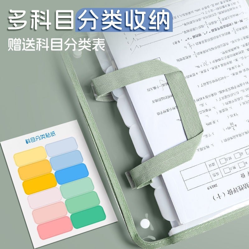 A4 Folder Portable Organ Bag High Color Value Multi-Layer Transparent Thickened Data Bag Large Capacity Test Paper Folder Storage Book - Image 5